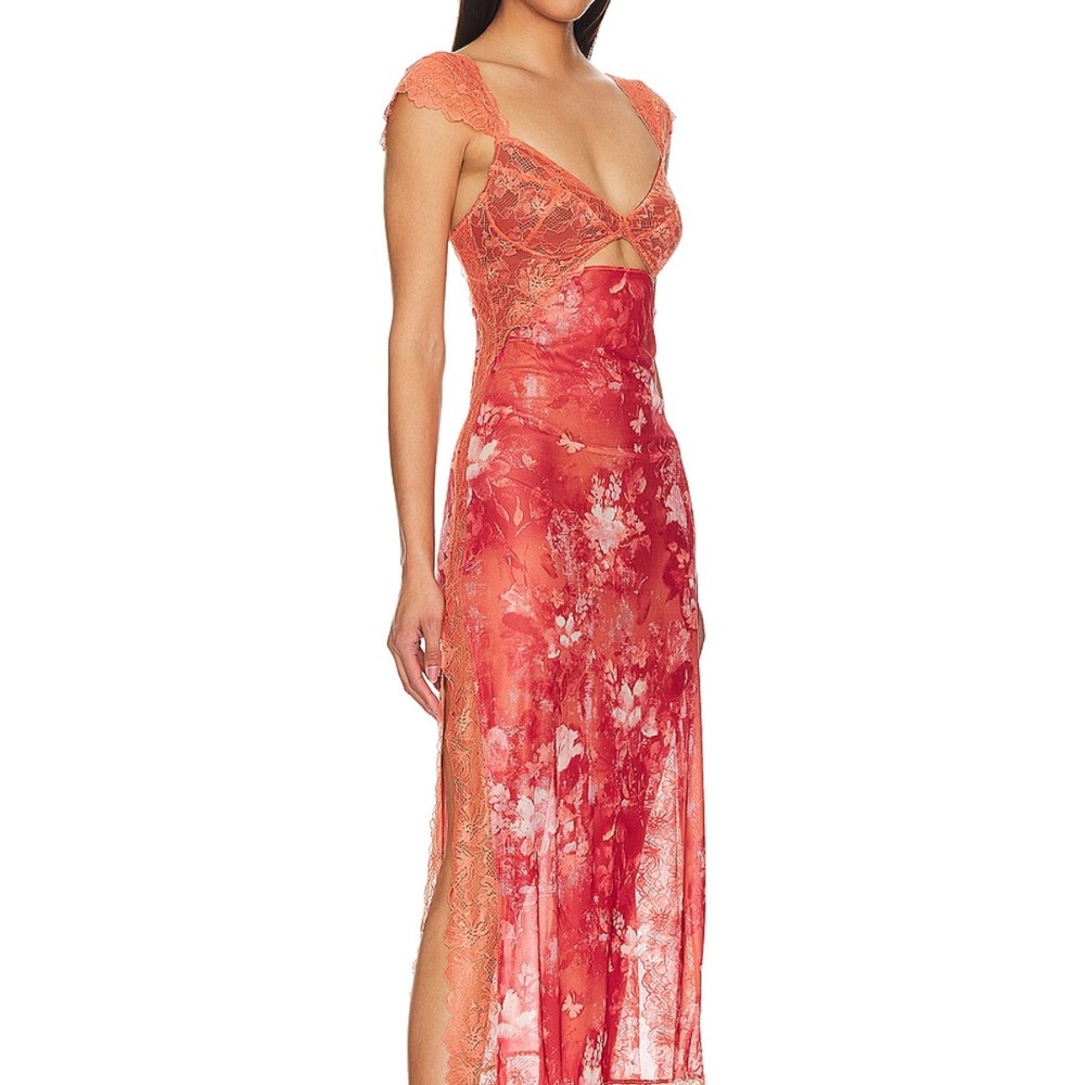 Free People Suddenly Fine Maxi Apricot Combo - Picture 5 of 6